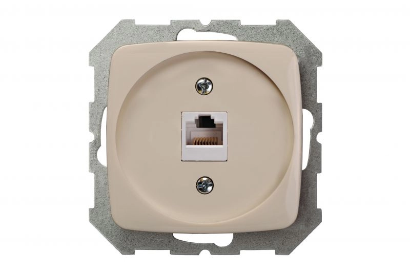 Potinkinis LAN lizdas ALFA serijos Cat.6 smėlio spalvos IP20