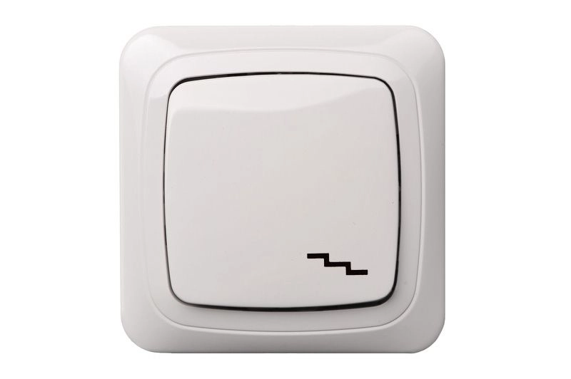PERJUNGIKLIS VIENO KLAVIŠO LIREGUS ALFA BALTA SPALVA BE RĖMELIO IP6.10-001-01.A/B
