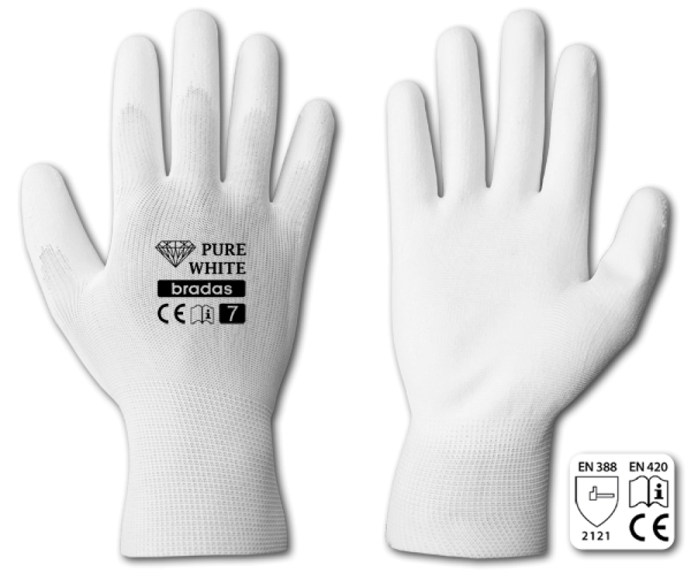 PIRŠTINĖS APSAUGINĖS PU PURE WHITE D-7
