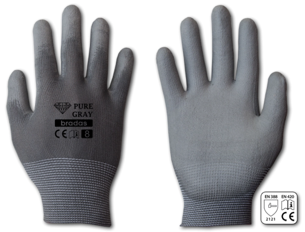PIRŠTINĖS APSAUGINĖS PURE GRAY D-08