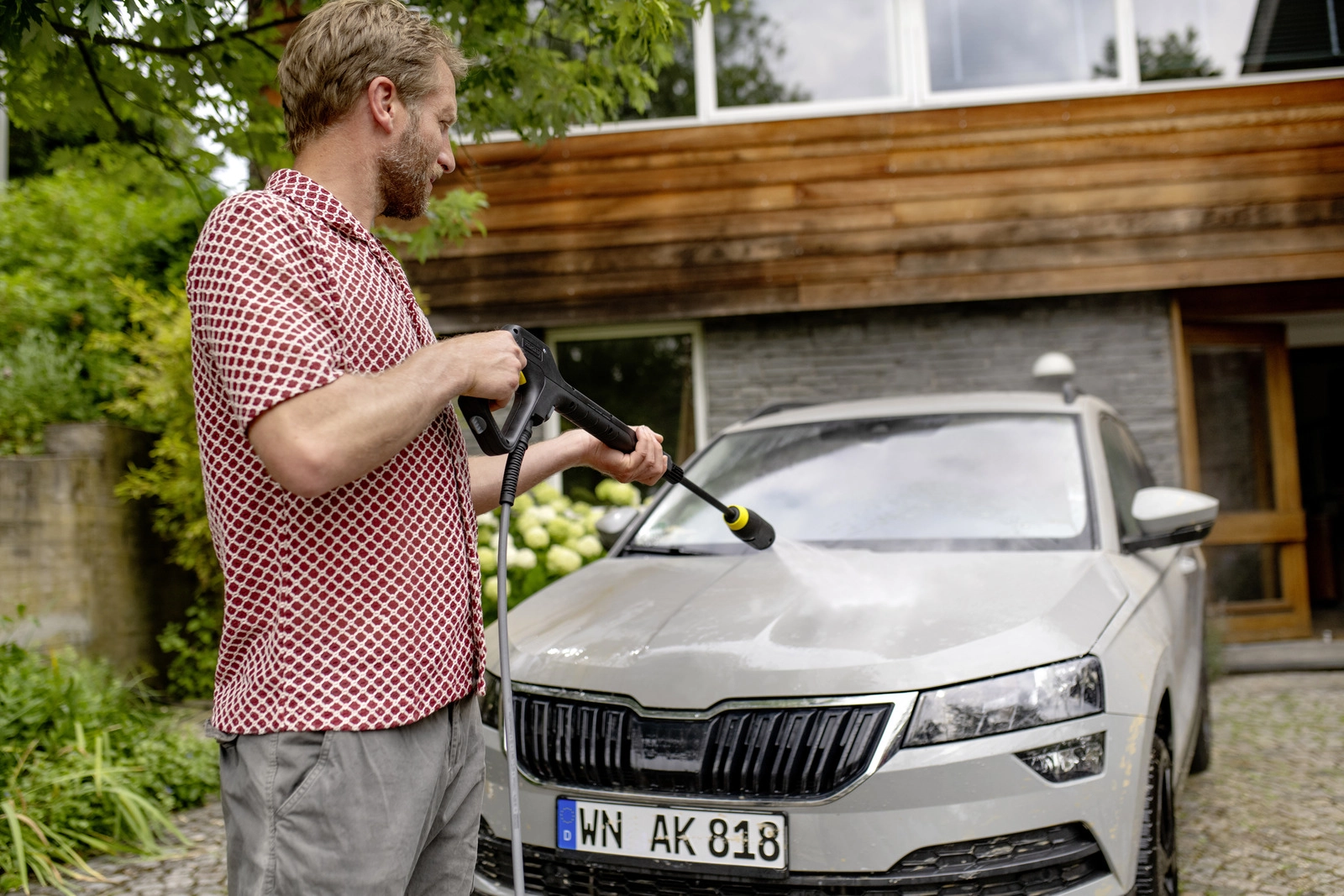 Aukšto slėgio plovimo įrenginys su Quick Connect sistema