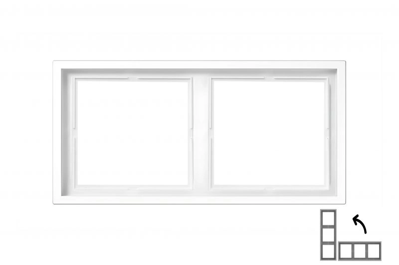 RĖMELIS DVIVIETIS LIREGUS MODERN BALTOS MATINĖS SPALVOS K14-445-02.M/WM