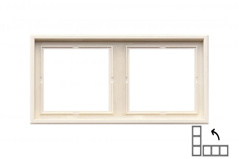 Liregus Modern K14-445-02 plastikinis rėmelis jungikliams ir lizdams