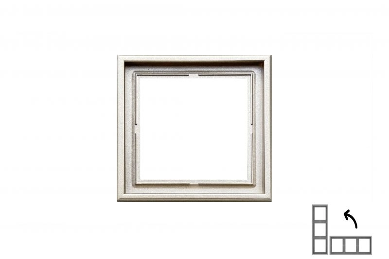 Elegantiška šampano spalvos jungiklio rėmelis