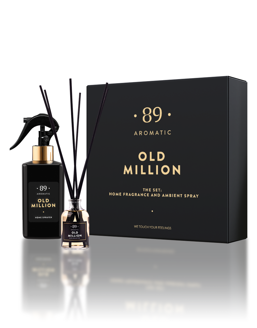 RINKINYS NAMŲ KVAPAS SU LAZDELĖMIS IR PURŠKIAMAS NAMŲ KVAPAS OLD MILLION AROMATIC 89