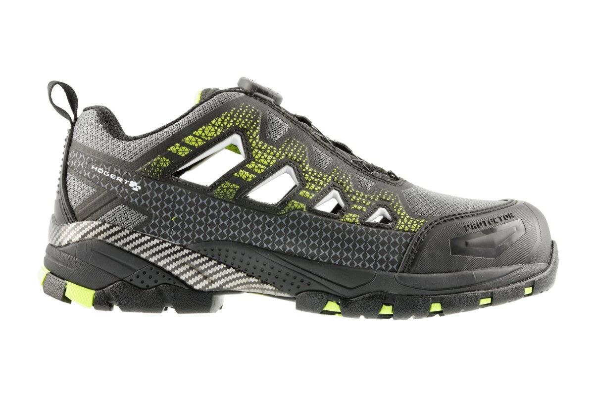 SANDALAI DARBO APSAUGINIAI HOGERT PAGLAU LACE SYSTEM S1PS SR FO HT5K580 DYDIS 40 JUODA/ŽALIA SPALVA