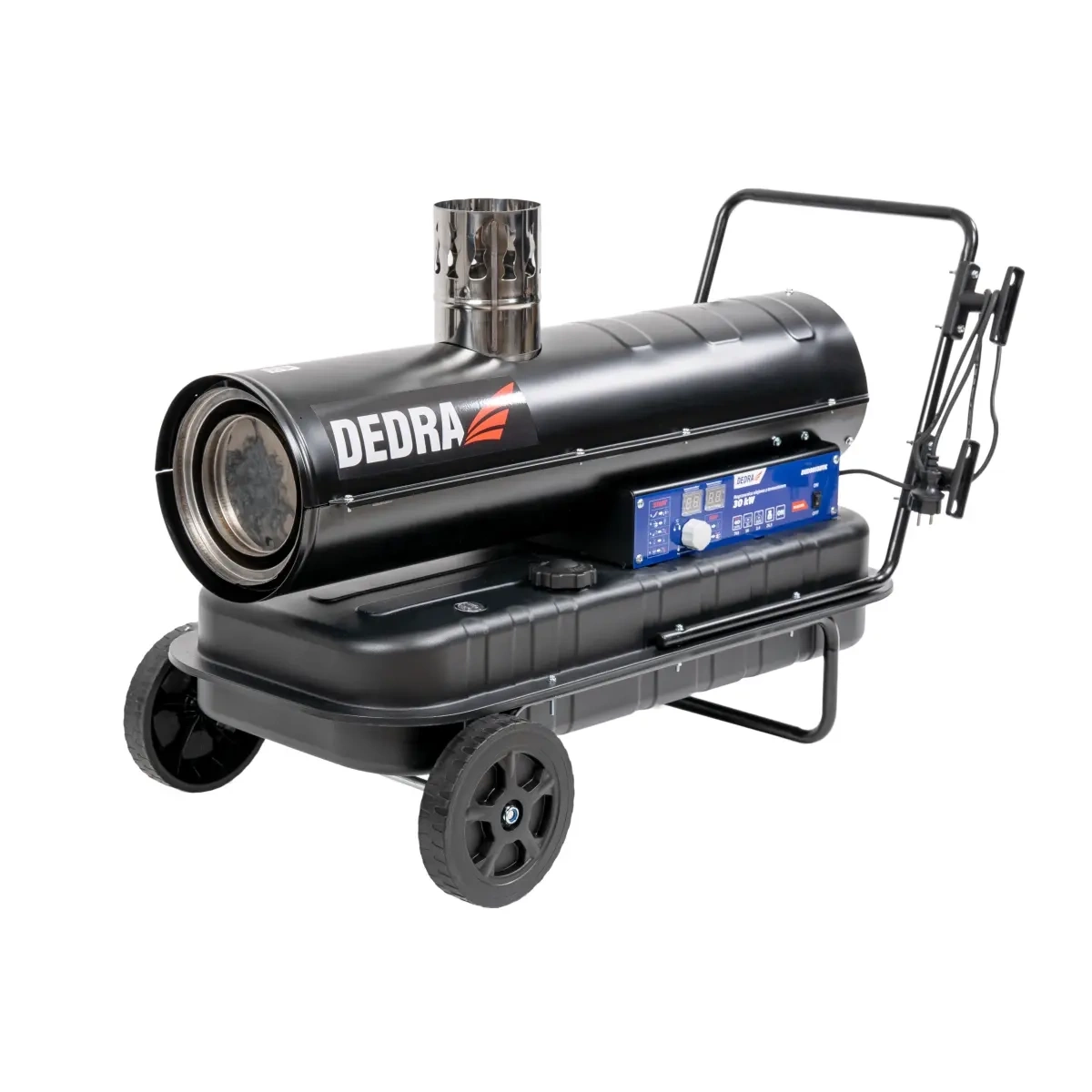 ŠILDYTUVAS DYZELINIS SU IŠMETIMO SISTEMA IR TERMOSTATU DEDRA 30KW DED9955BTK