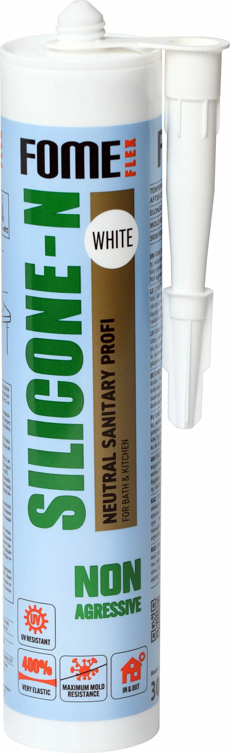 SILIKONAS FOME FLEX SILICONE-N 300ML BALTOS SPALVOS