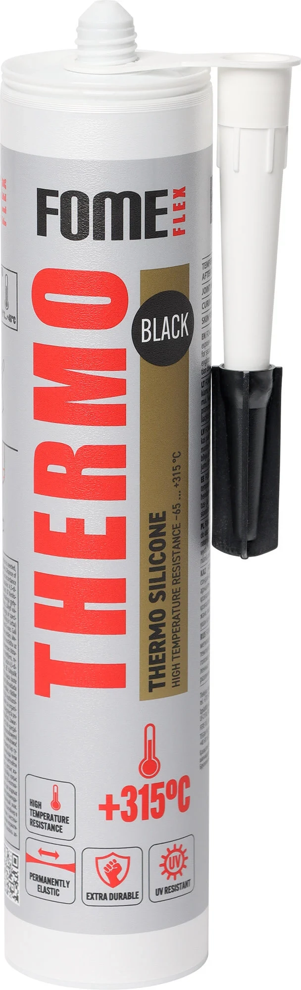 SILIKONAS FOME FLEX THERMO 315°С 300ML JUODOS SAPLVOS