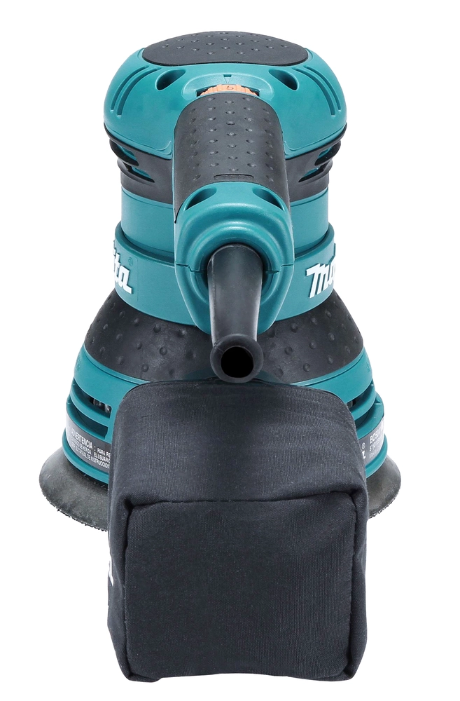 Makita BO5041 gumuota neslystanti rankena ir 360 laipsnių pasukimas