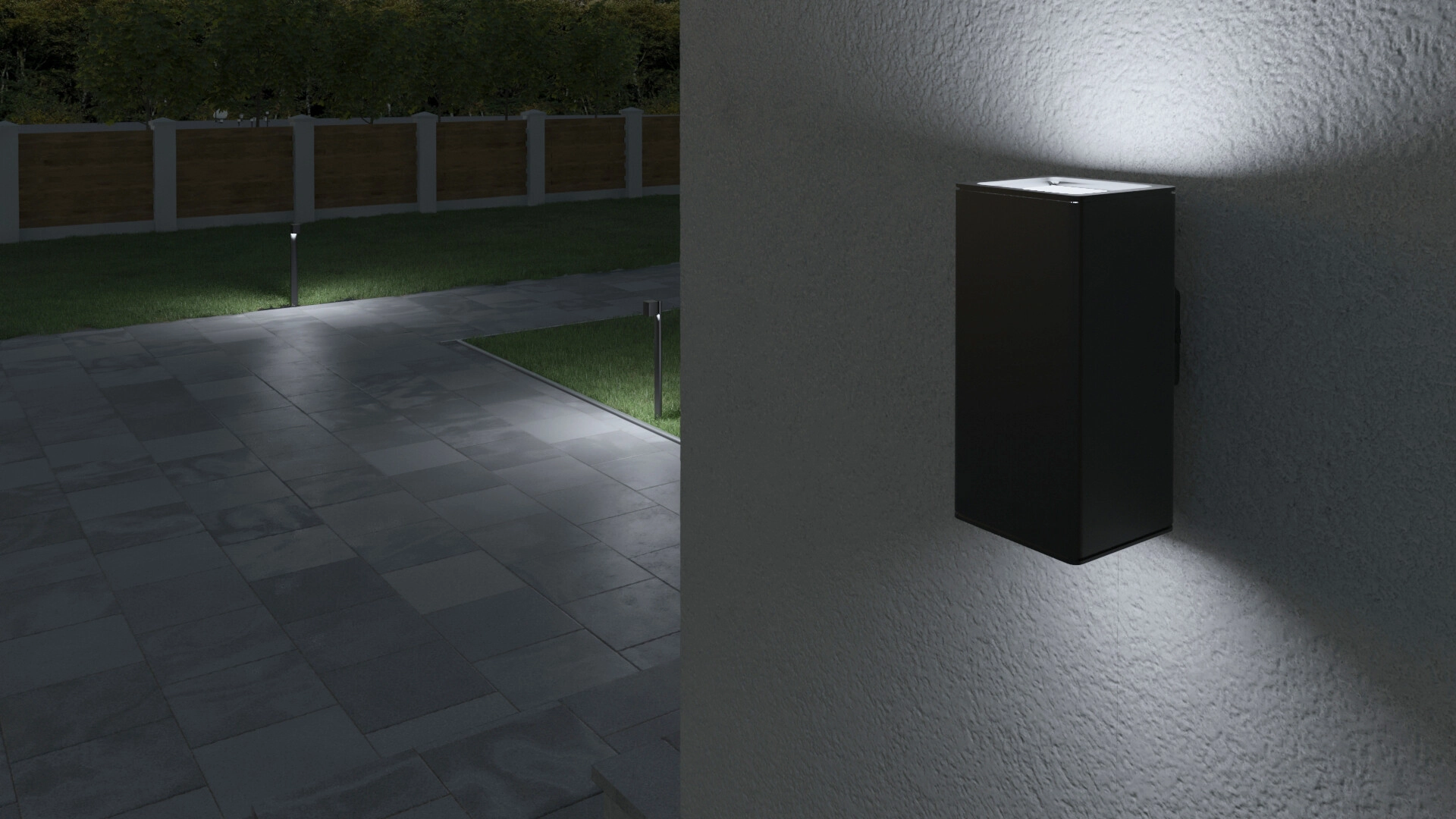 KANLUX GORI fasadinis šviestuvas su grūdinto stiklo gaubtais ir GU10 LED