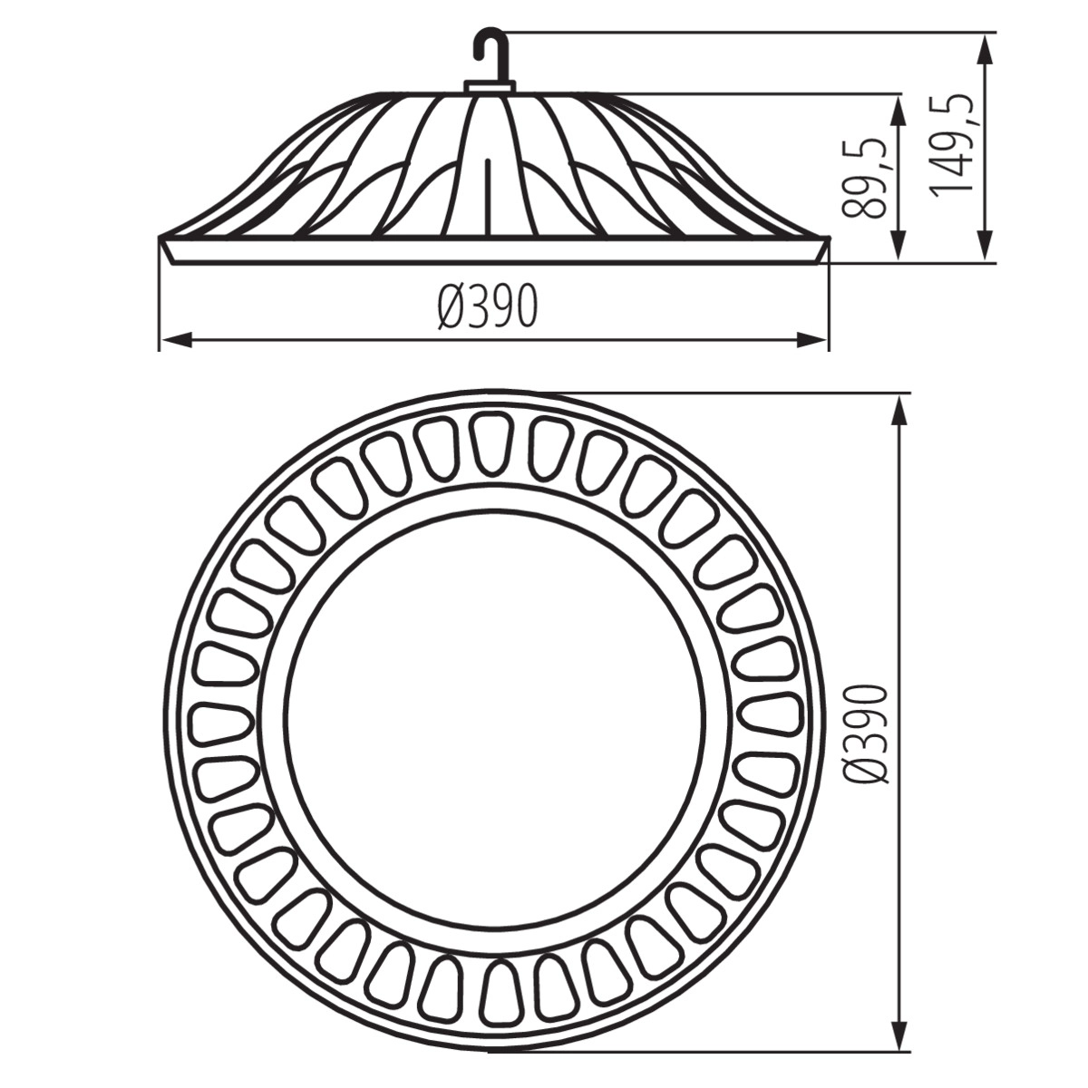 LED High Bay šviestuvas 20000LM 4000K sandėliams ir gamykloms