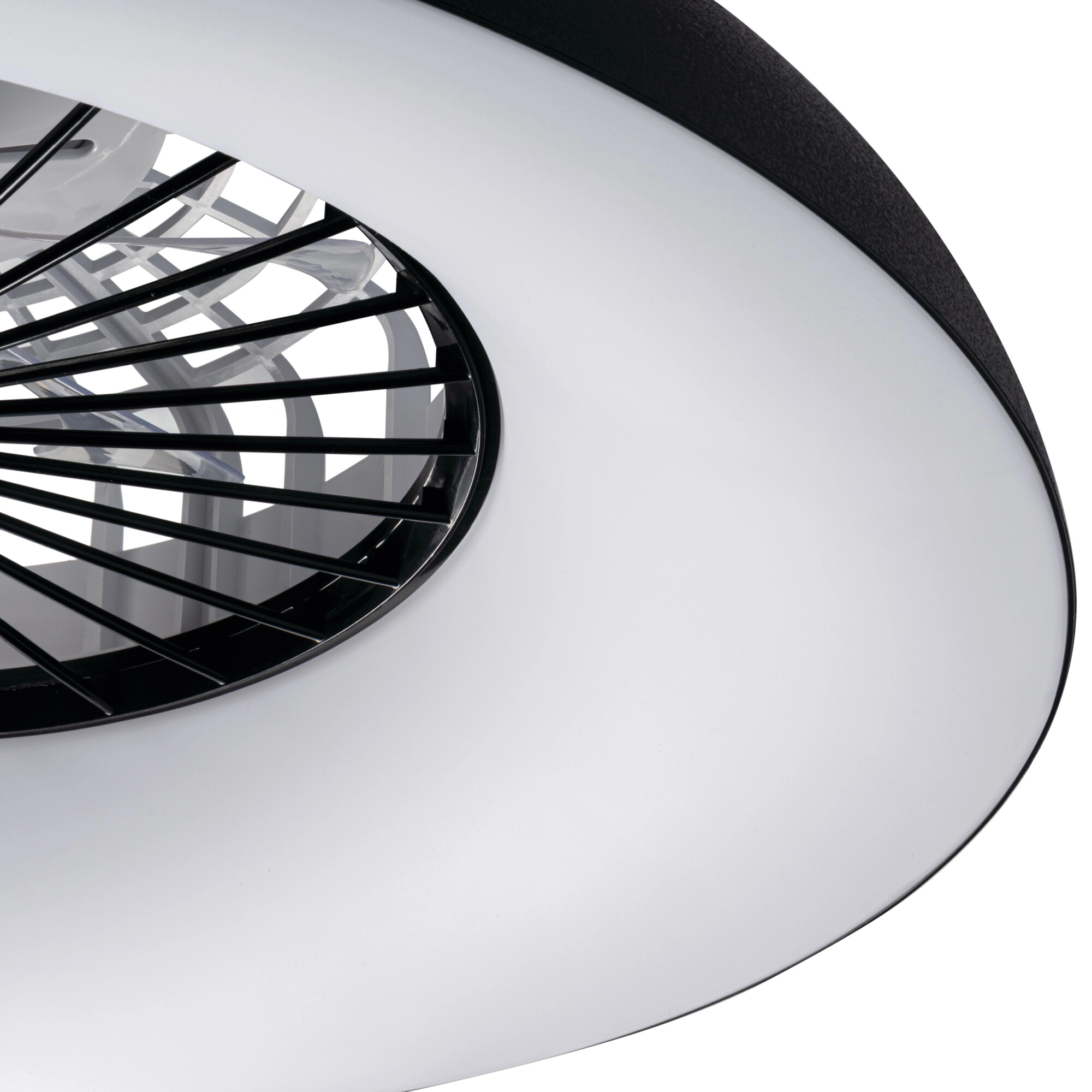LED šviestuvas ventiliatorius Kanlux PLAVE juodas 60cm skersmuo
