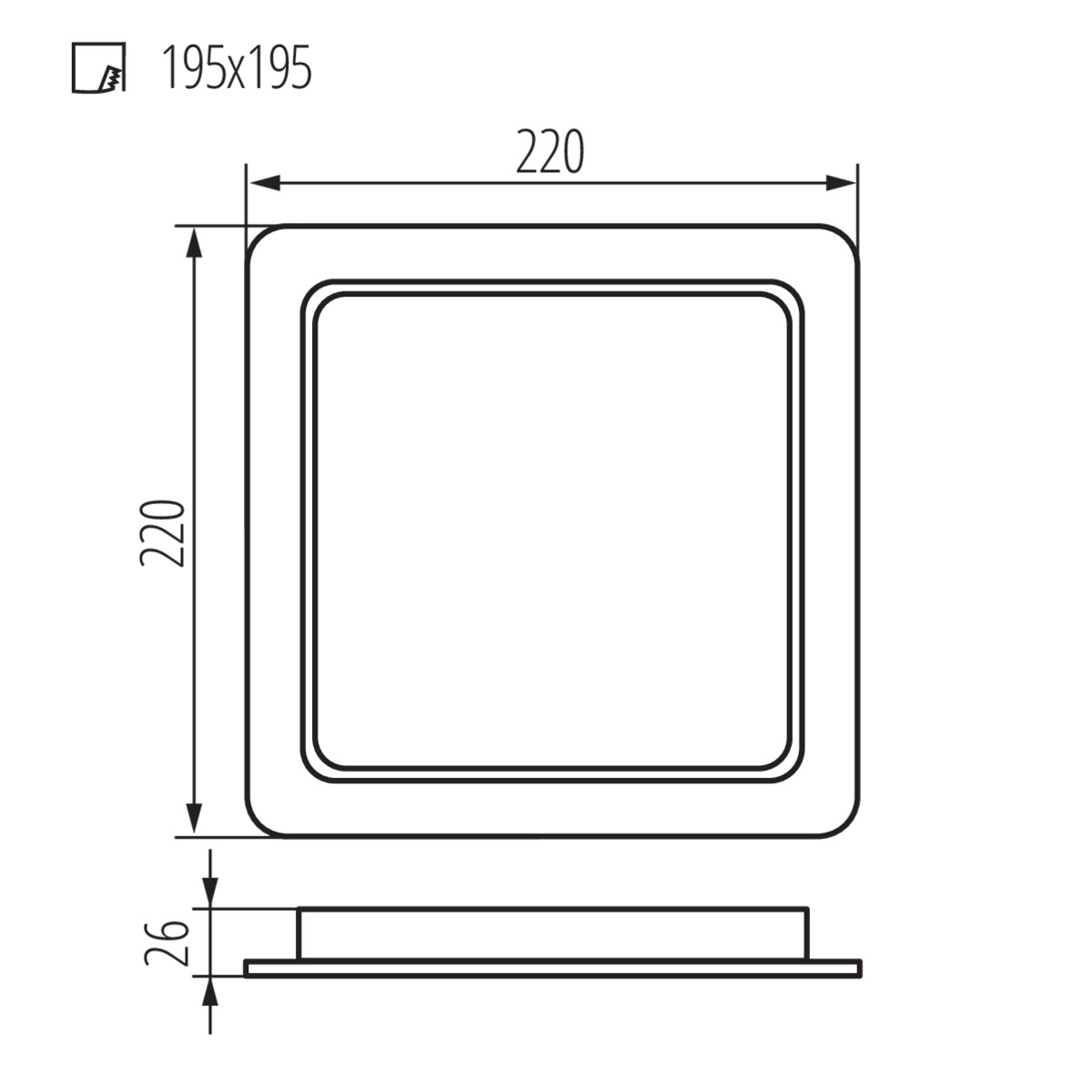 Minimalistinio dizaino LED šviestuvas Kanlux TAVO 24W su IP44 apsauga drėgnoms patalpoms