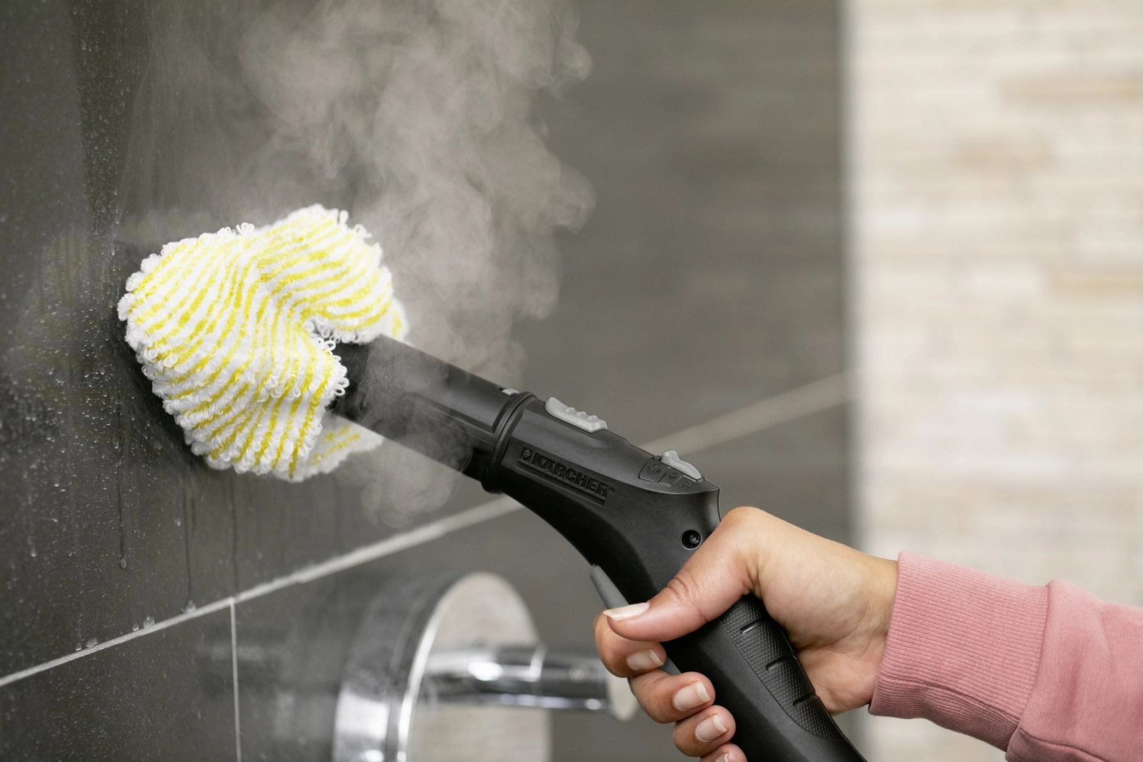 Ergonomiškas grindų antgalis EasyFix veikime