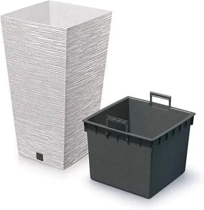 Prosperplast ECO Wood vazonas White spalvos moderniems namams