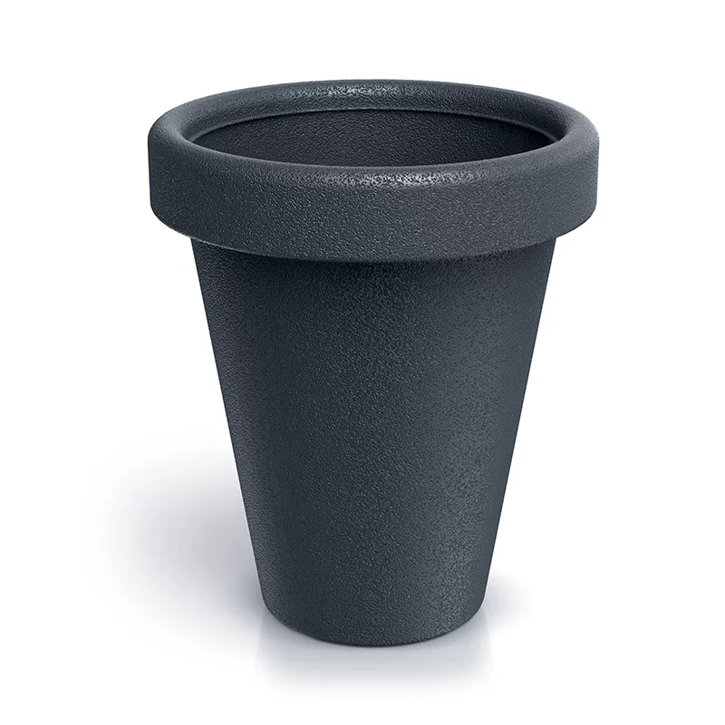 VAZONAS PLASTIKINIS 40CM ORIGINA ANTRACITO SPALVOS