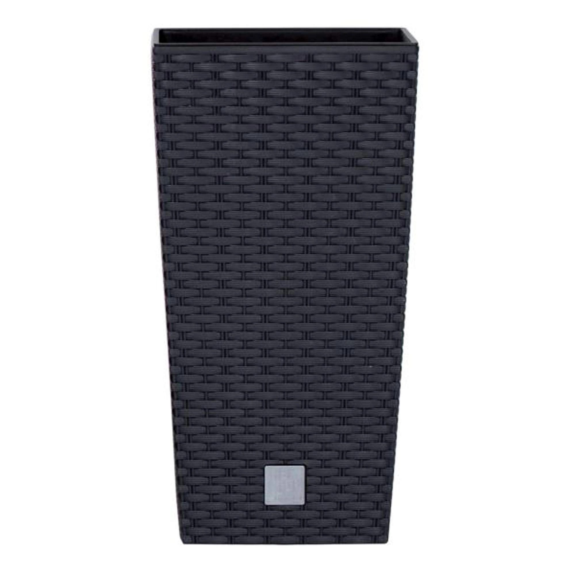 VAZONAS PLASTIKINIS 40CM RATO SQUARE ANTRACITO SPALVOS
