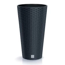 VAZONAS PLASTIKINIS 40CM RATO TUBUS ANTRACITAS