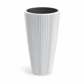 Baltas plastikinis Prosperplast Oro vazonas 47cm klasikinio dizaino