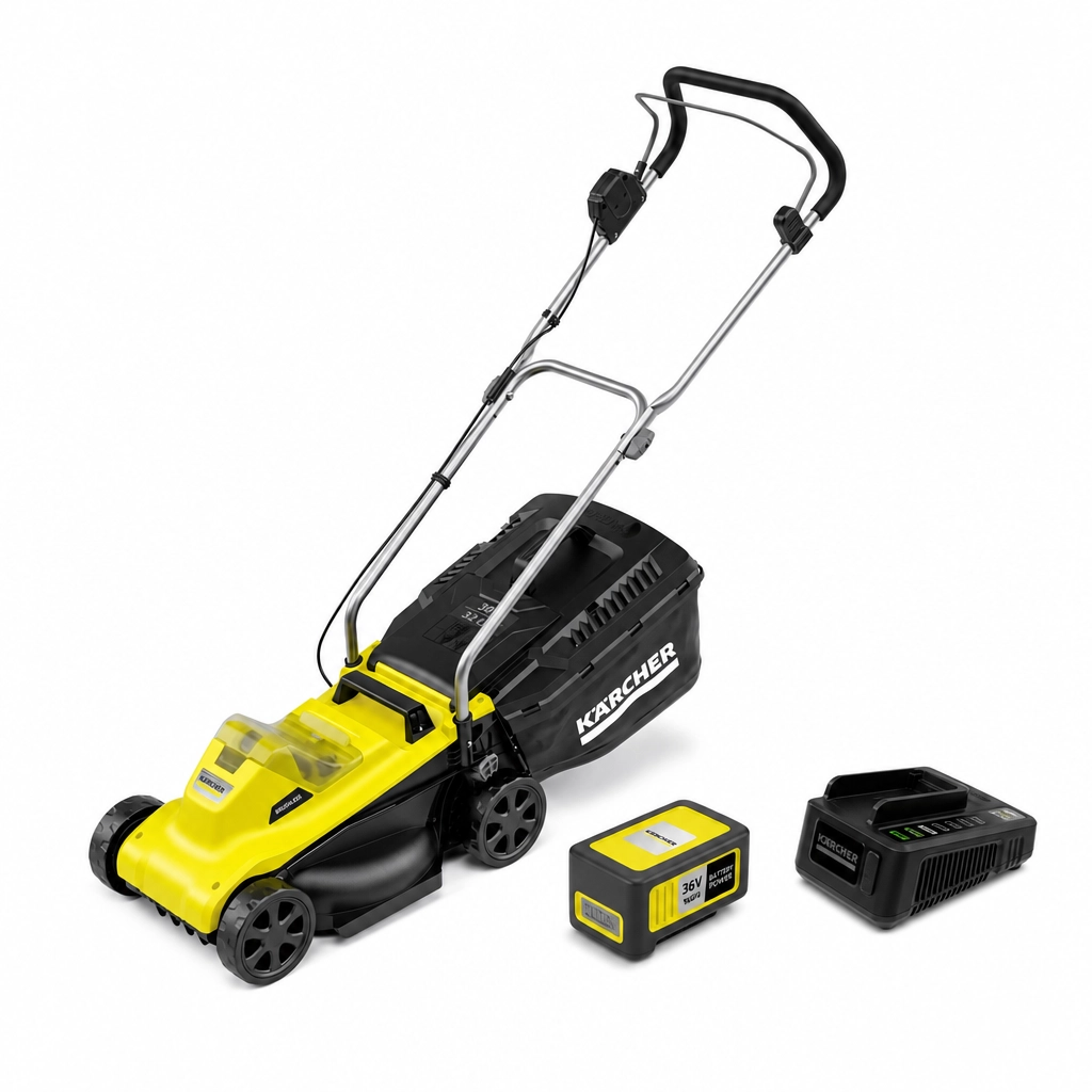 VEJAPJOVĖ AKUMULIATORINĖ KARCHER LMO 2-18 + AKUMULIATORIAUS RINKINYS BATTERY POWER 18/25 1.445-400.0