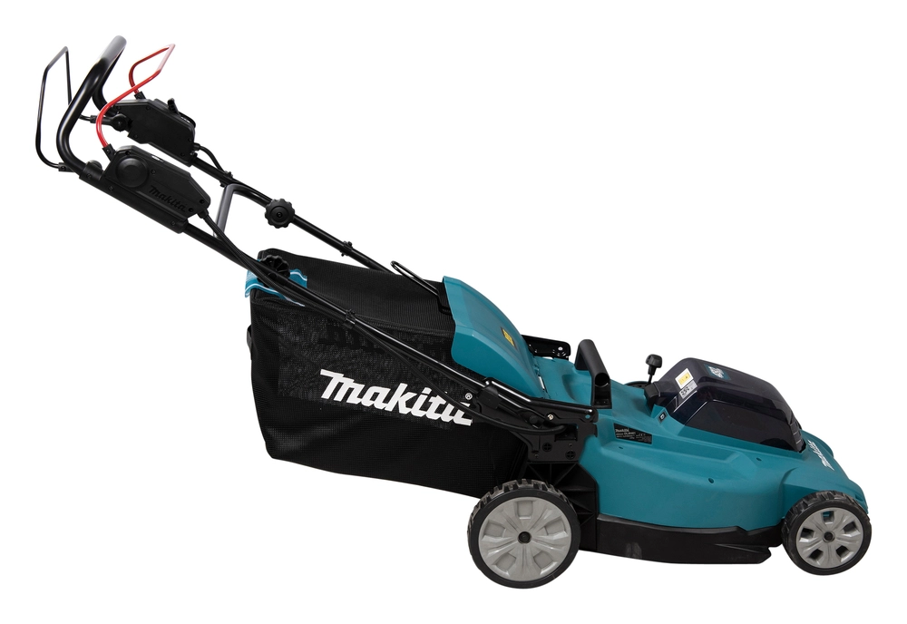 Makita DLM481Z vejapjovės žolės surinkimo krepšys ir valdymo skydelis