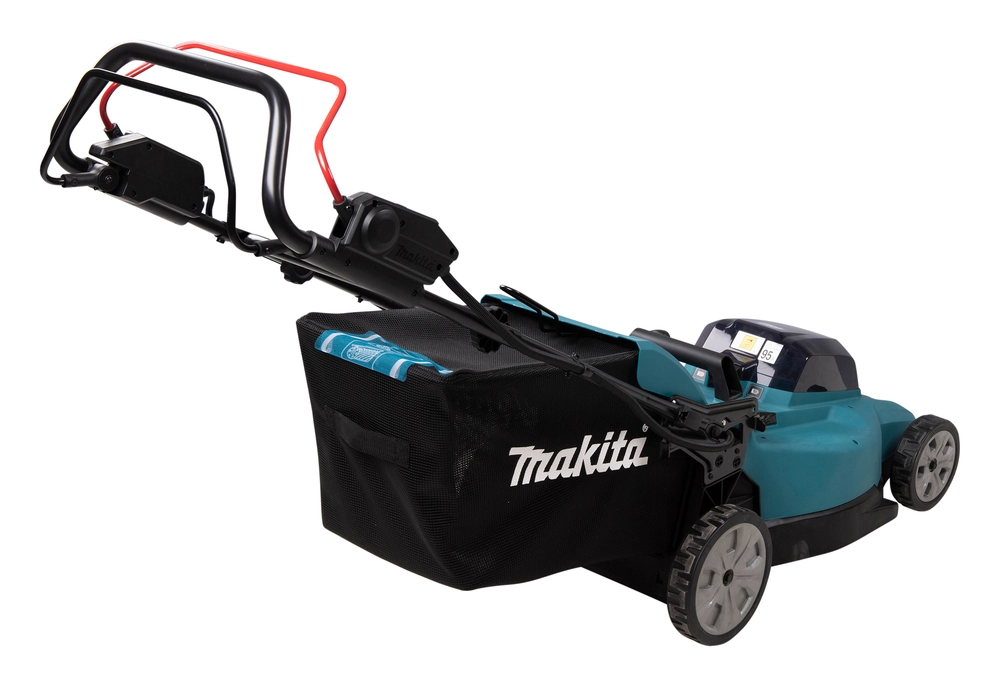 Akumuliatorinė Makita DLM481Z vejapjovė su BL1850B 5.0Ah akumuliatoriais