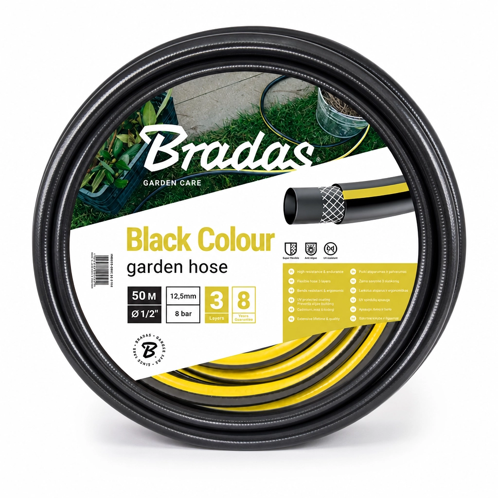 ŽARNA LAISTYMUI 1/2"-50M BLACK COLOUR