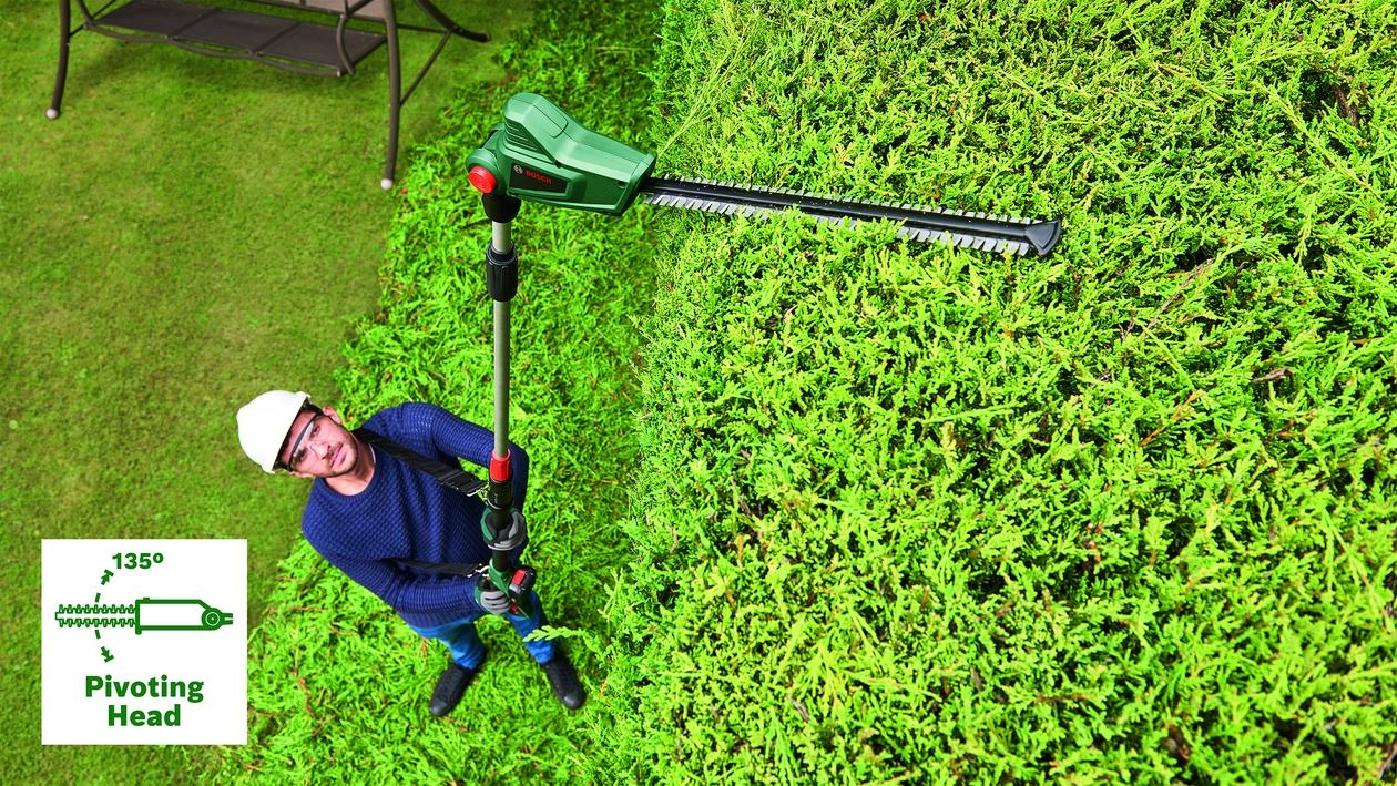 Universal Hedge Pole 18 žirklės kirpimo mechanizmas ir ašmenys