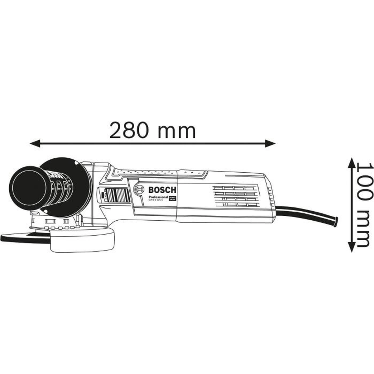 Profesionalus BOSCH GWX750-125 kampinis šlifuoklis su ergonomiška rankena