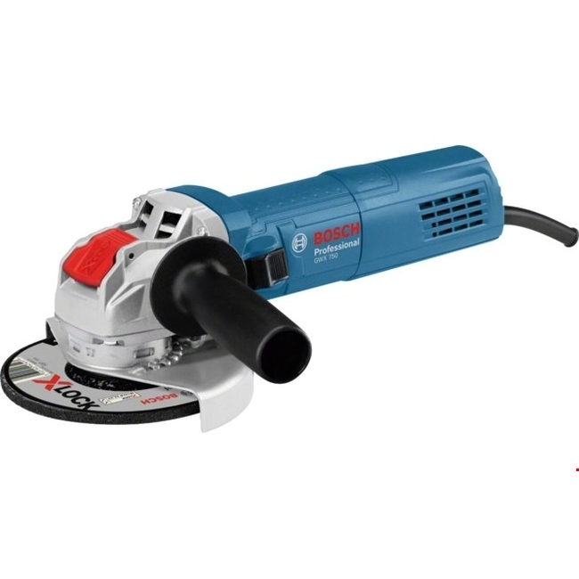 BOSCH GWX750-125 X-LOCK kampinis šlifuoklis su X-LOCK tvirtinimo sistema