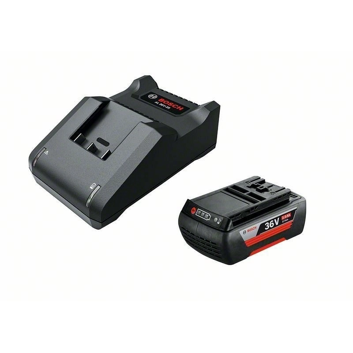 Bosch 36V akumuliatorius ir pakrovėjas F016800609 komplekte