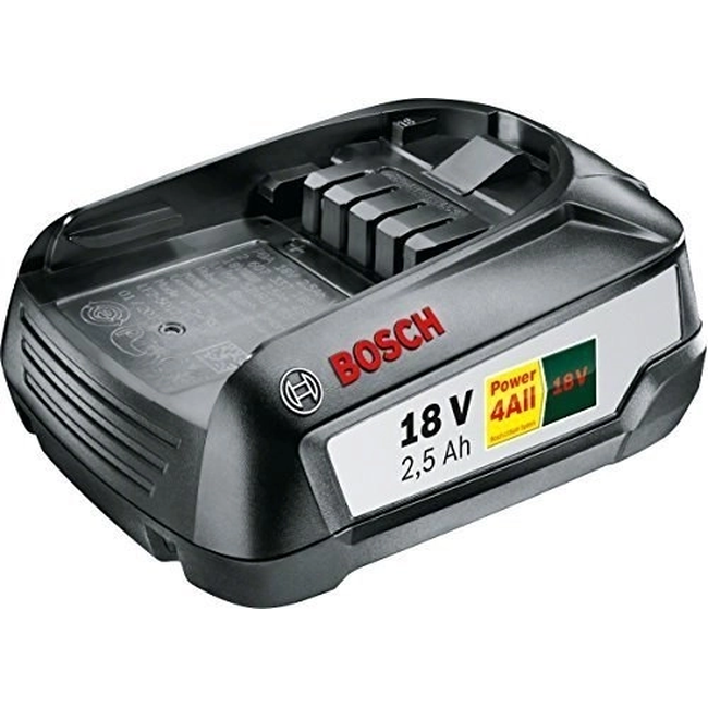 Bosch PBA 18V 2.5Ah Li-ion akumuliatorius su POWER FOR ALL sistema, juodos spalvos