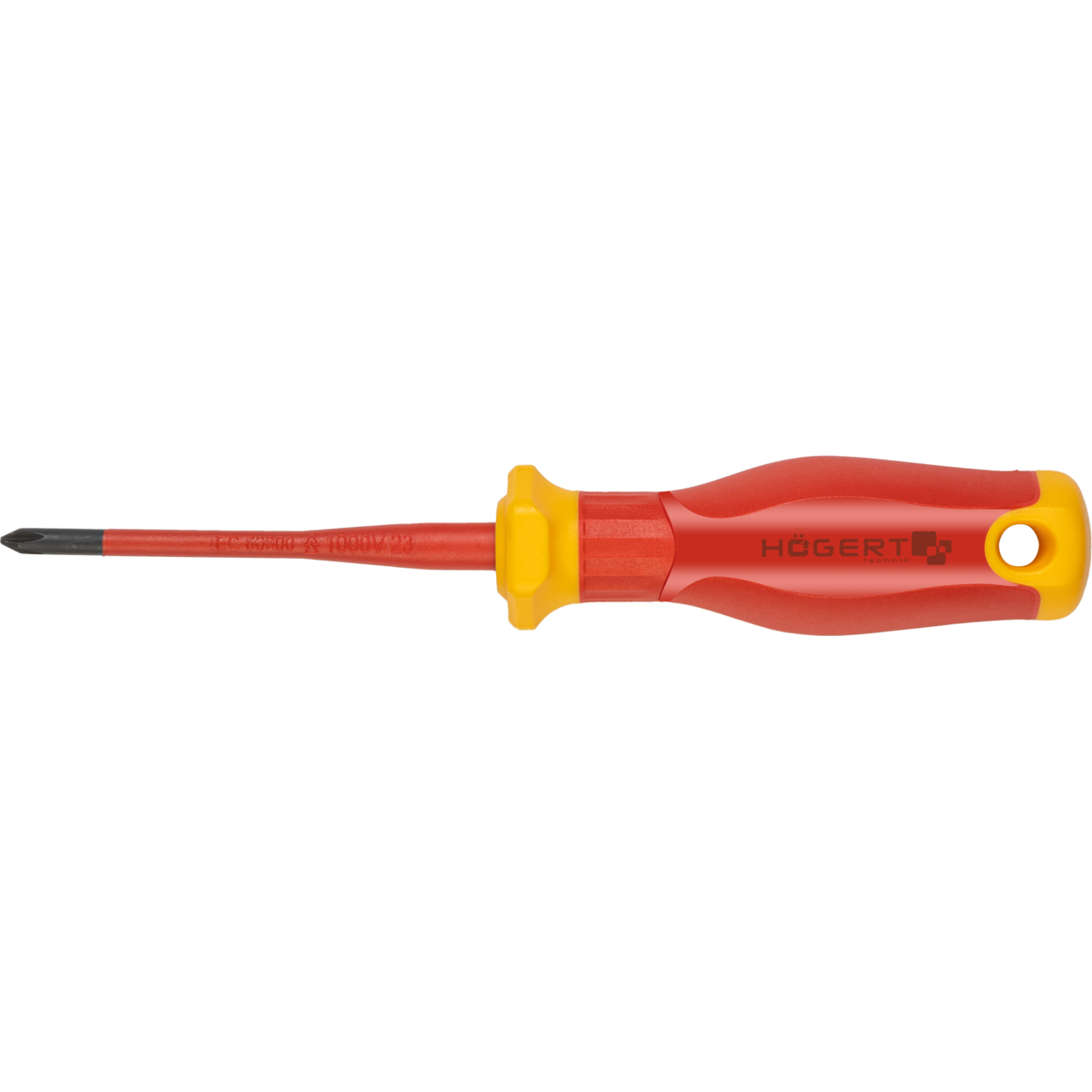 HOGER TECHNIK kryžminis atsuktuvas HT1S966-1 PH2 100MM su 1000V izoliacija ir magnetiniu antgaliu