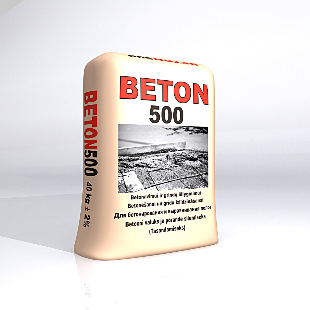 STIMELIT 500 BETON 40kg cementinis betono mišinys grindų betonavimo darbams viduje ir lauke