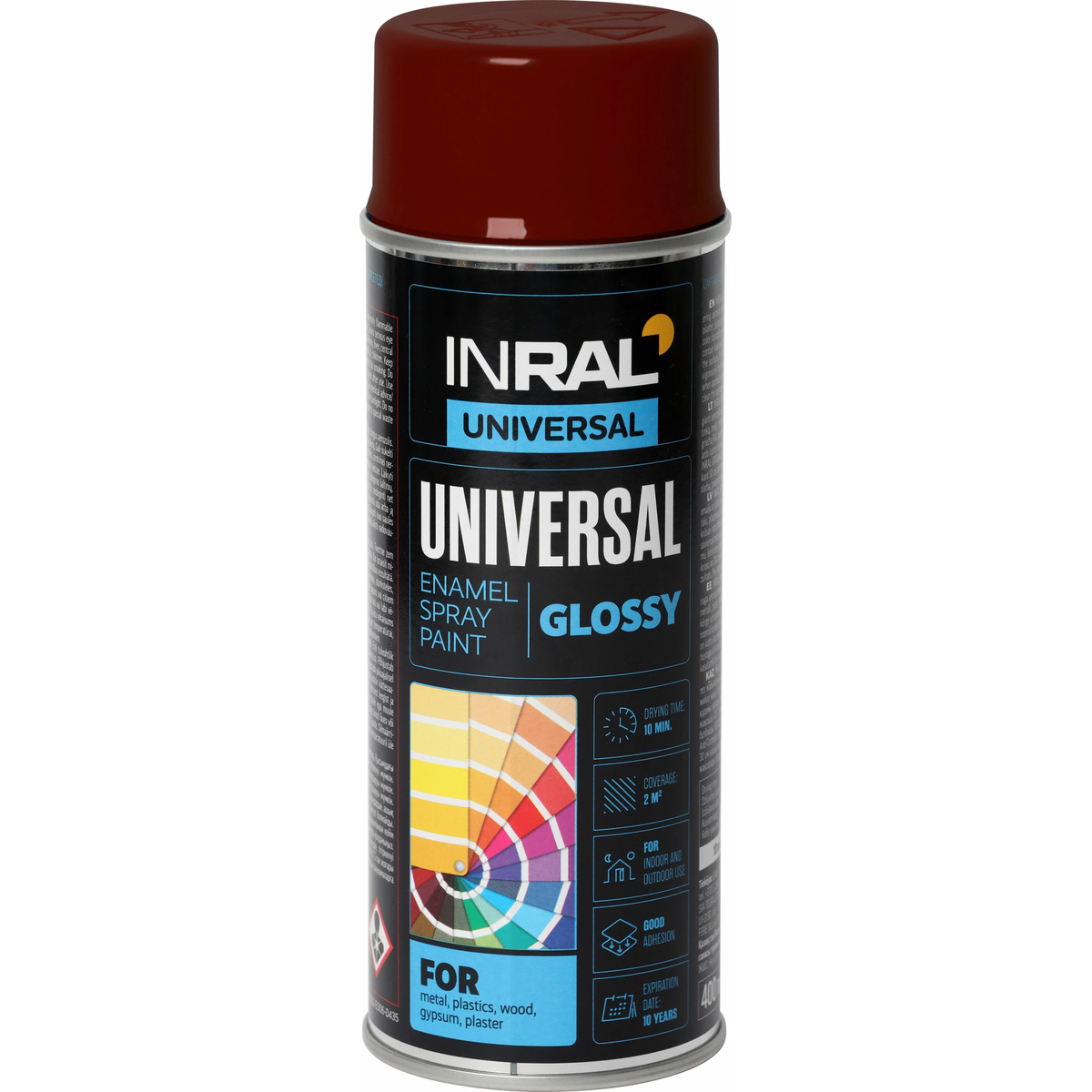 INRAL aerozoliniai dažai 400ml purpurinės raudonos spalvos RAL3004 balionėlis
