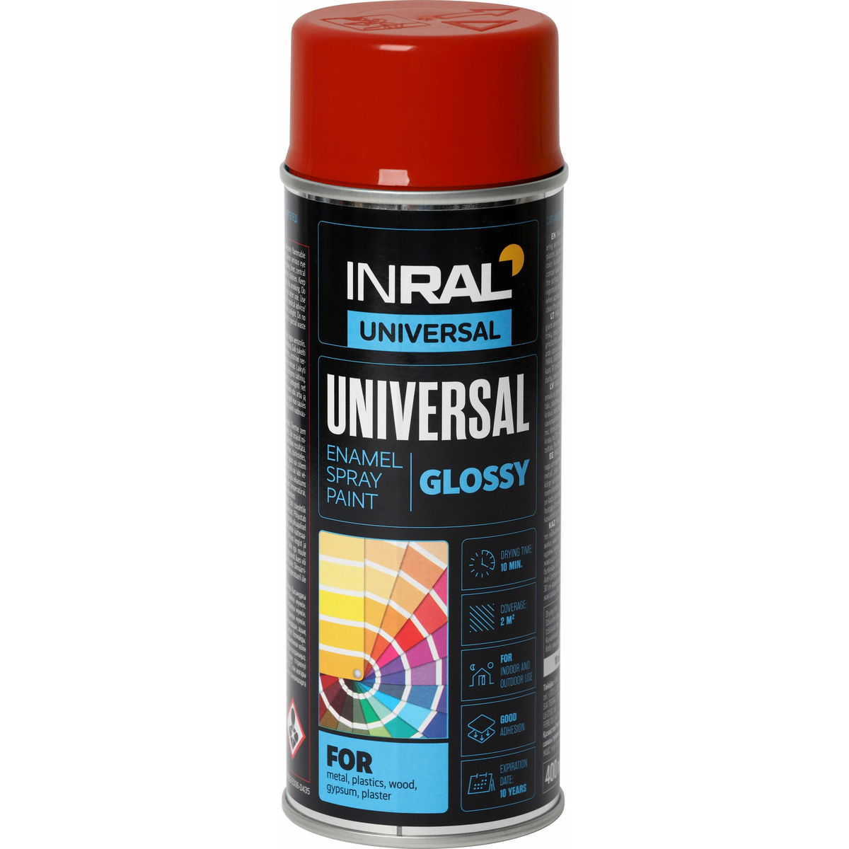 INRAL UNIVERSAL aerozoliniai dažai 400ML RAL3002 karmino raudonos spalvos balionėlis