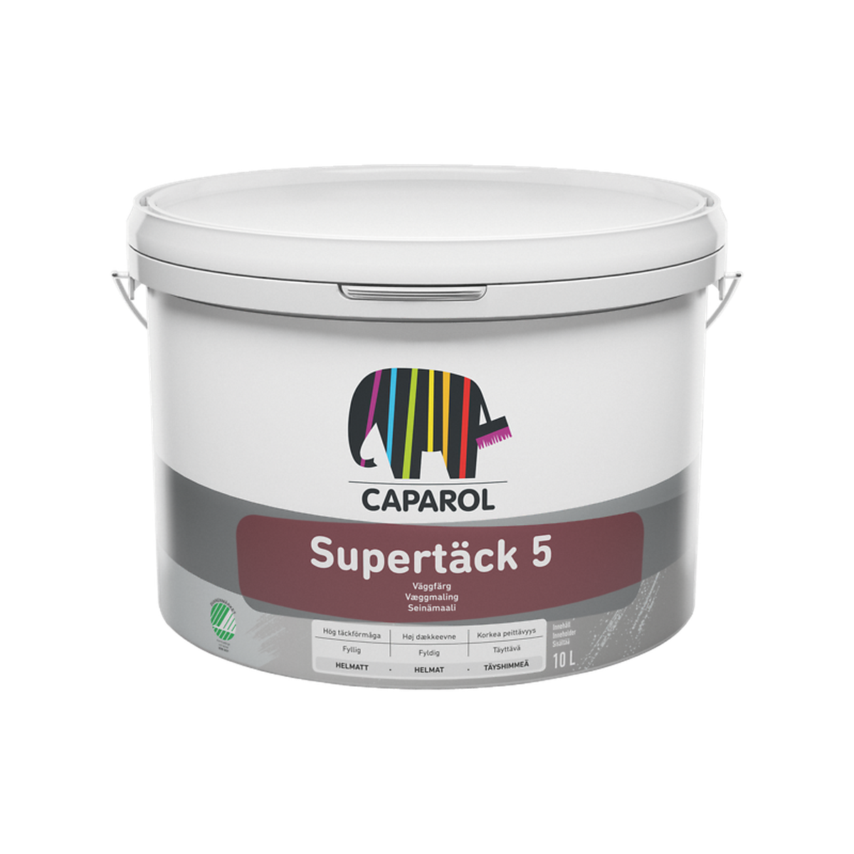 CAPAROL SUPERTACK 5 BASE A matiniai balti dažai 9.5L sienoms ir luboms