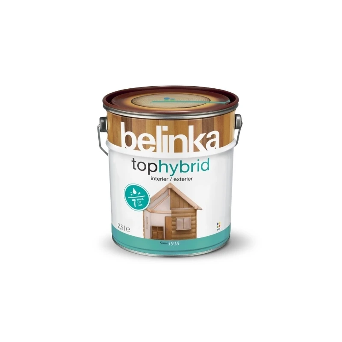 BELINKA TOPHYBRID balti dažai medienai 2.5L kibiras su etiketė