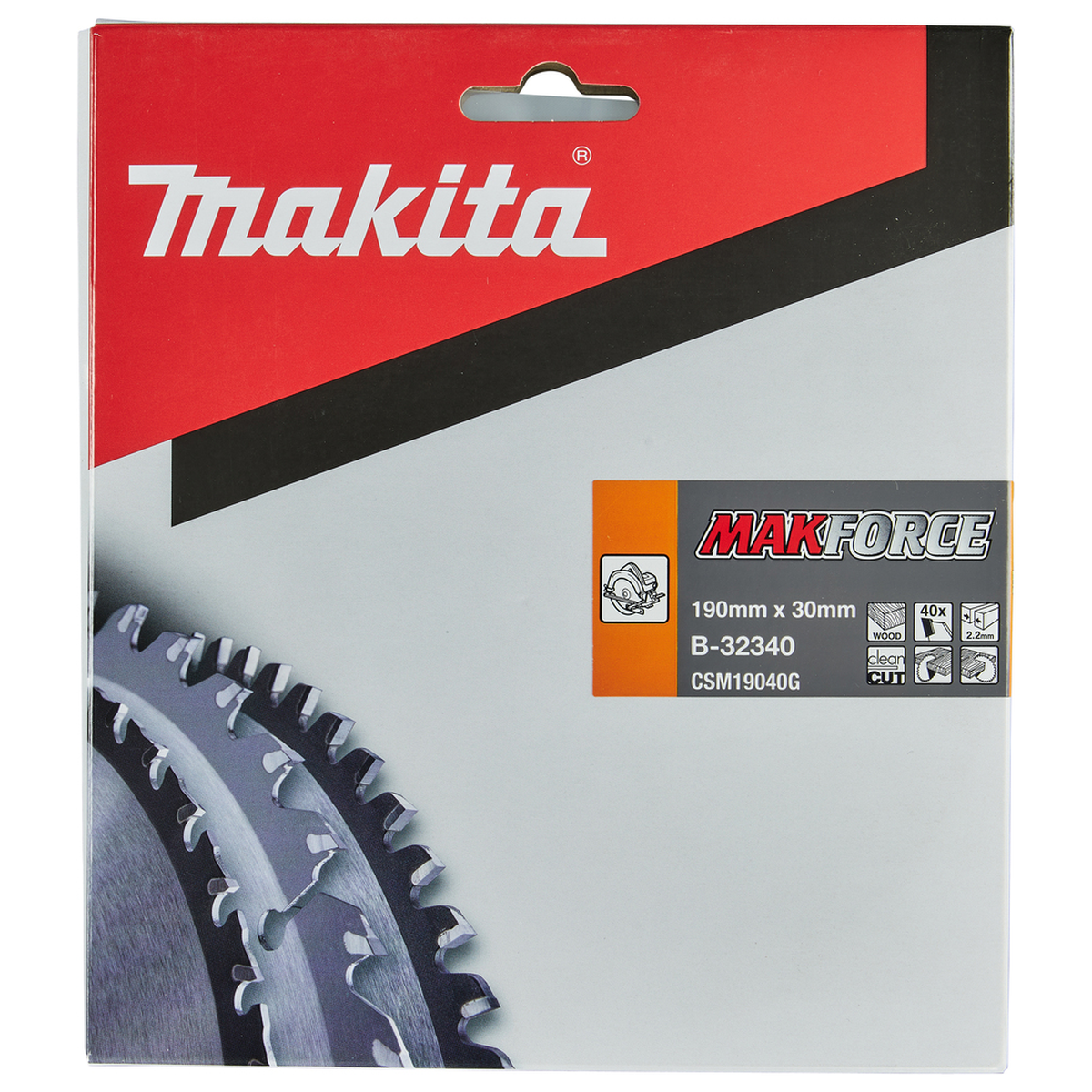 MAKFORCE serijos Makita B-32340 pjūklo diskas 190x30mm rankiniams diskiniams pjūklams