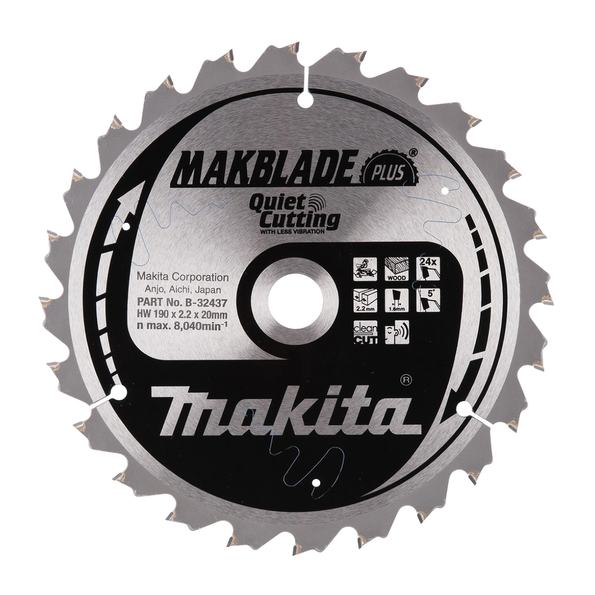 Makita MAKBLADE PLUS B-32437 pjovimo diskas medienai 190mm