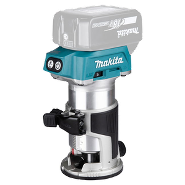 Makita DRT50Z 18V akumuliatorinė freza su aliuminio korpusu