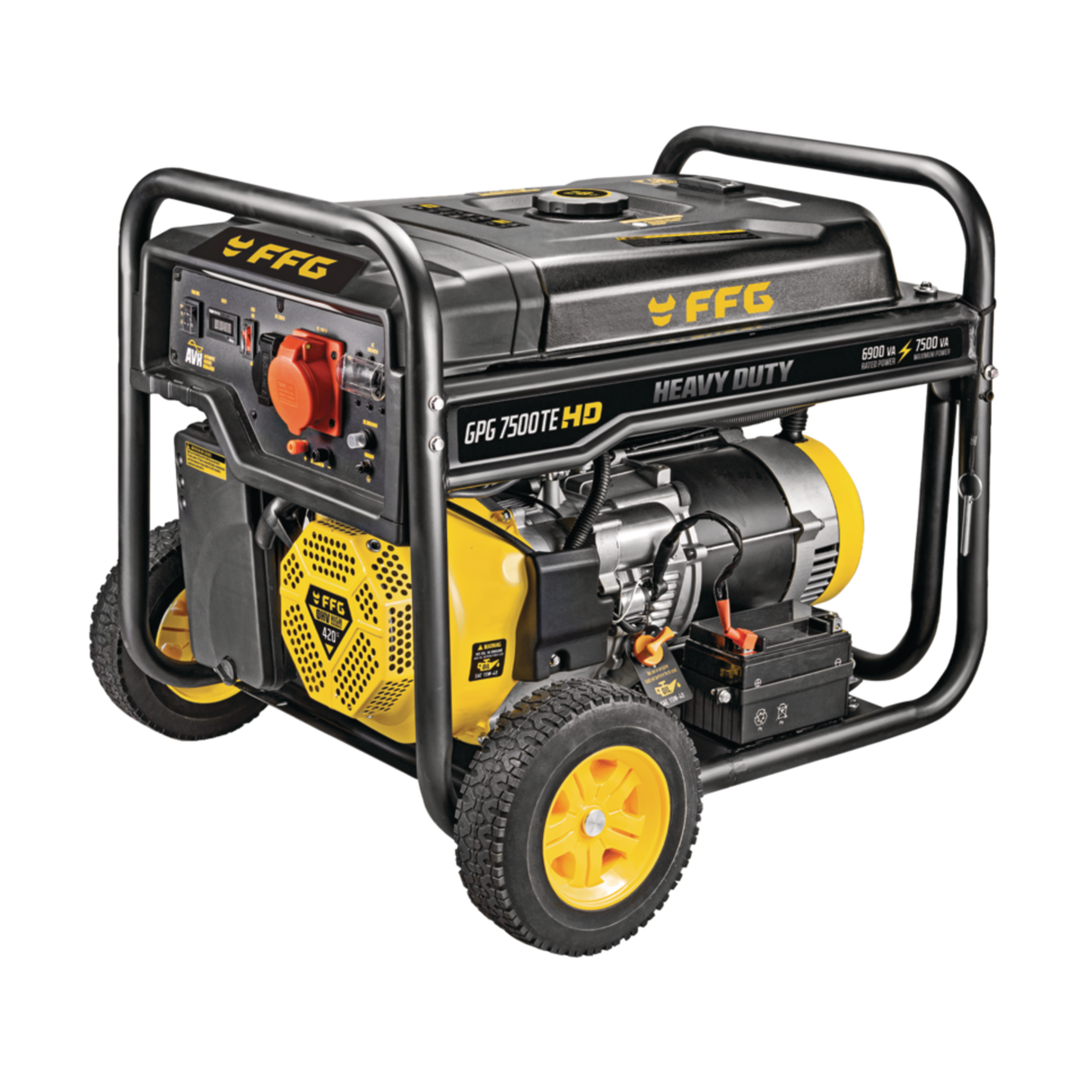 FF GROUP GPG 7500TE trifazis benzininis generatorius 7.5kVA su AVR sistema ir 420cc varikliu