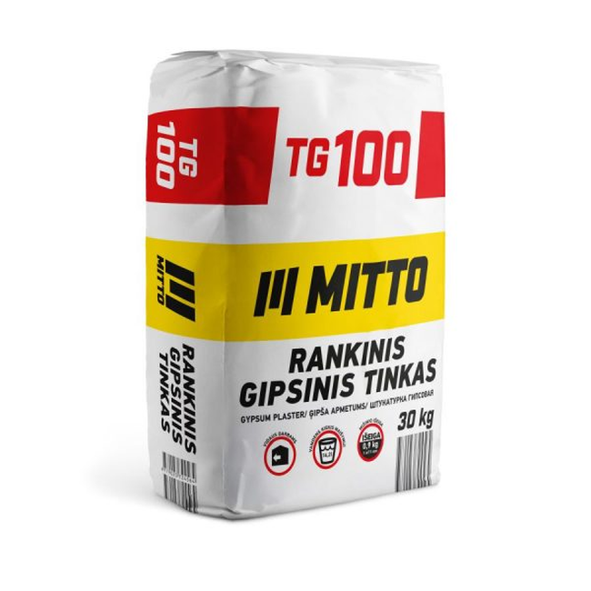 MITTO TG100 30kg gipsinio tinko maišas rankinio tinkavimo darbams