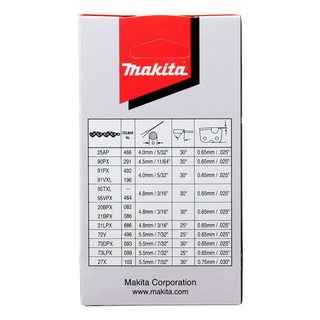 Makita 25AP grandinė su specialiais MC dantukais tiksliam medienos pjovimui