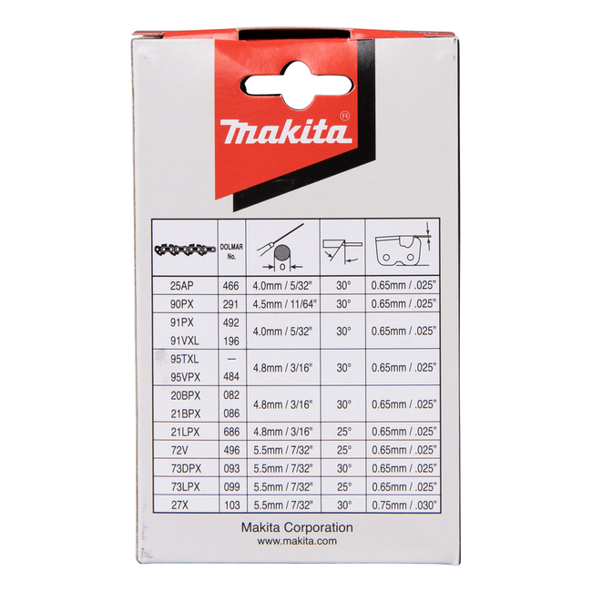 Makita atsarginė grandinė akumuliatoriniams pjūklams