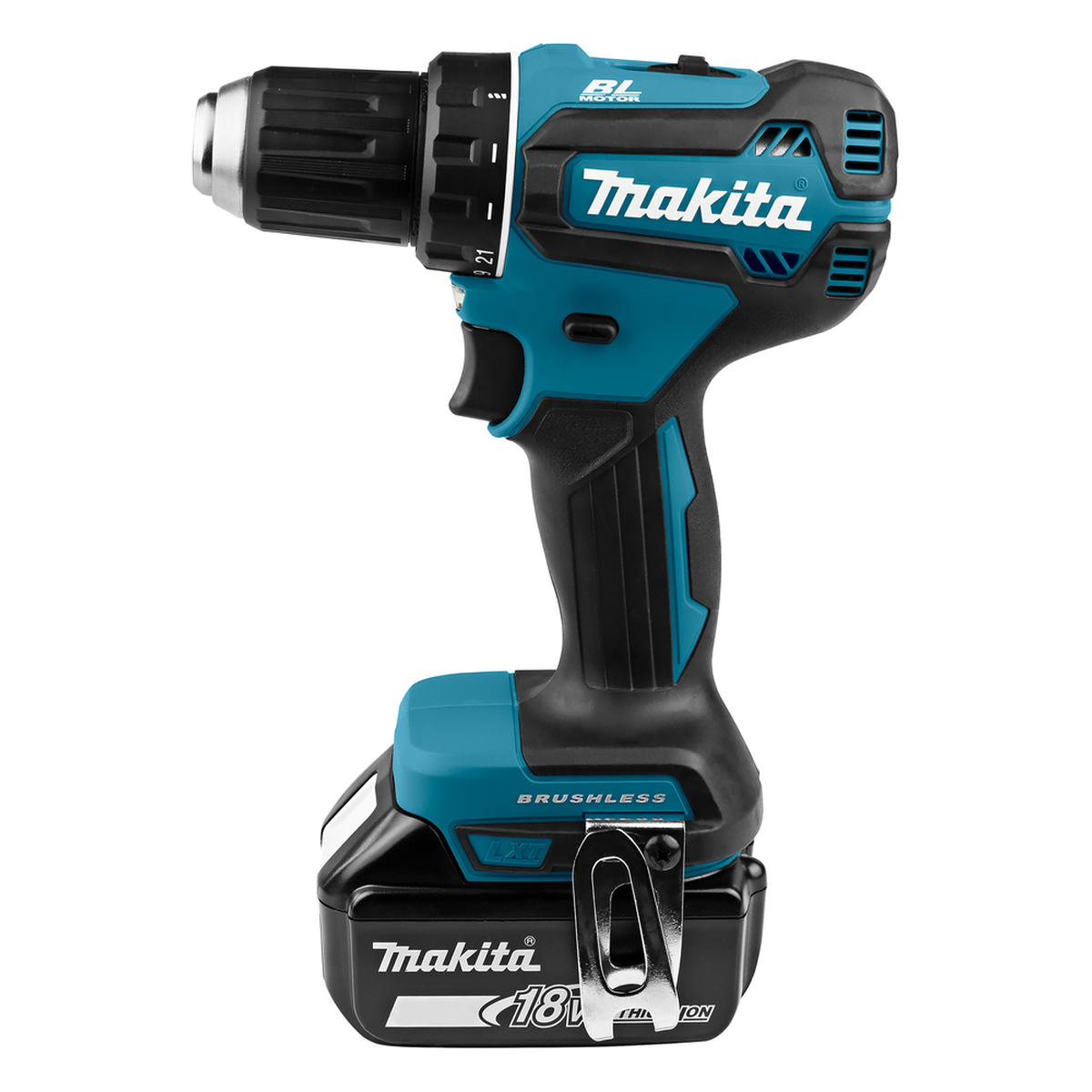 Makita DDF485RTJ akumuliatorinis gręžtuvas suktuvas 18V su LED apšvietimu