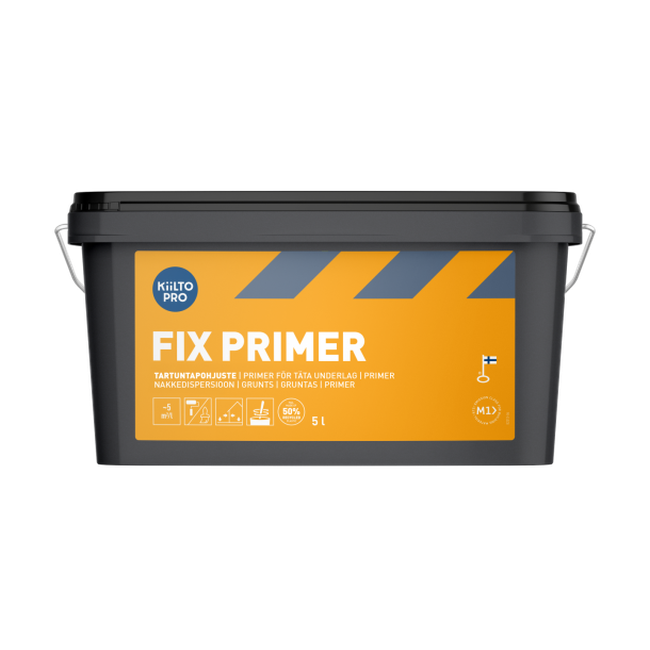KIILTO FIX PRIMER 5L plytelių gruntas su smėliu greitam džiūvimui