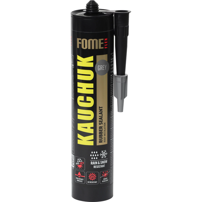 FOME FLEX kaučiuko hermetikas 300ml pilkos spalvos stogų sandarinimui