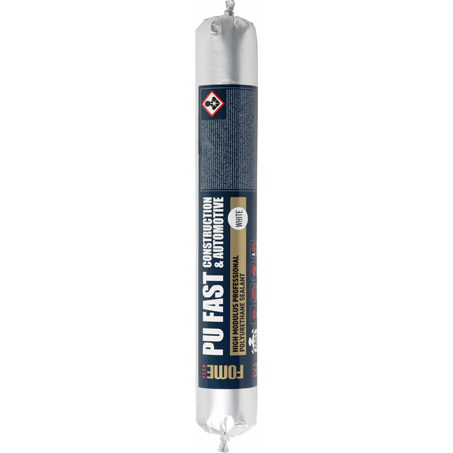 FOME FLEX PU FAST poliuretaninis hermetikas 600ml baltos spalvos sandarinimui ir klijavimui